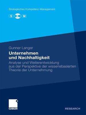 cover image of Unternehmen und Nachhaltigkeit